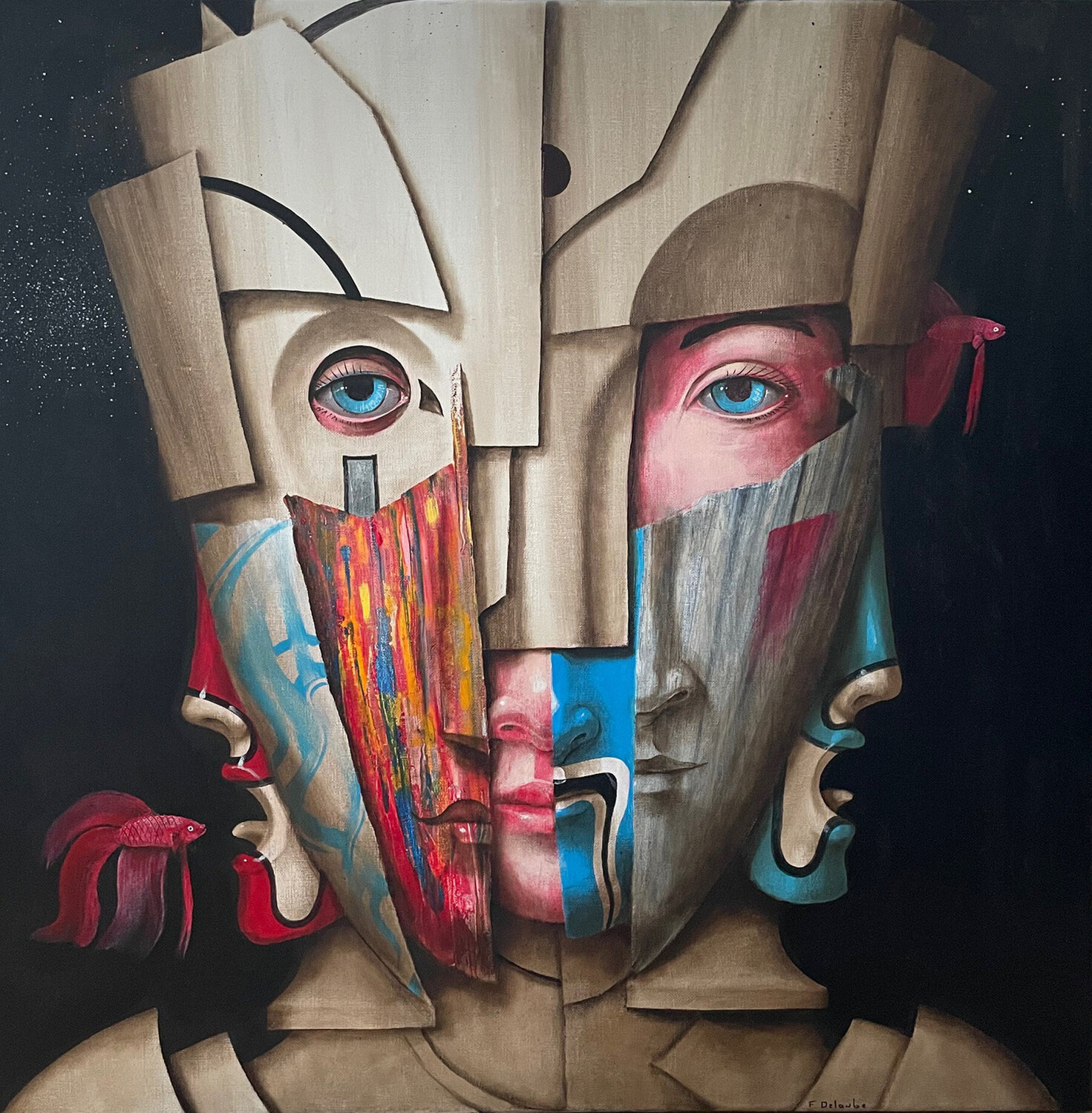 Herakles XXVI fabien delaube Original painting for sale
