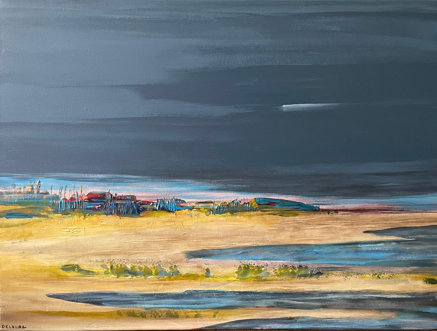 l'île aux oiseaux fabien delaube Original painting for sale