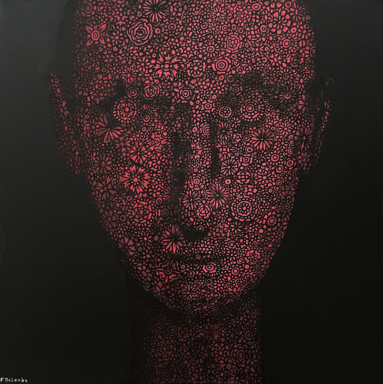 fleur 8 fabien delaube Original painting for sale