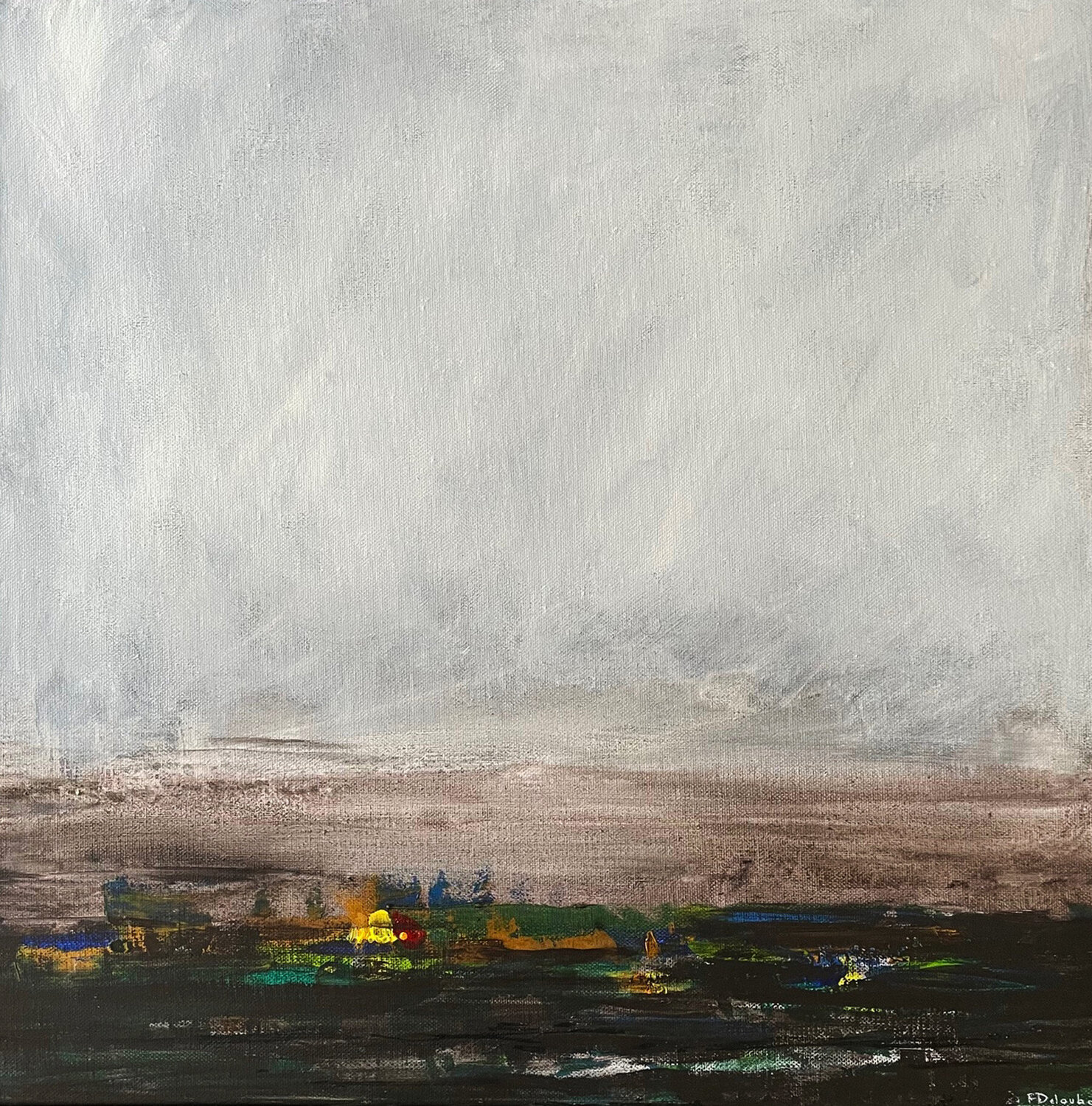 Paysage 3 fabien delaube Original painting for sale