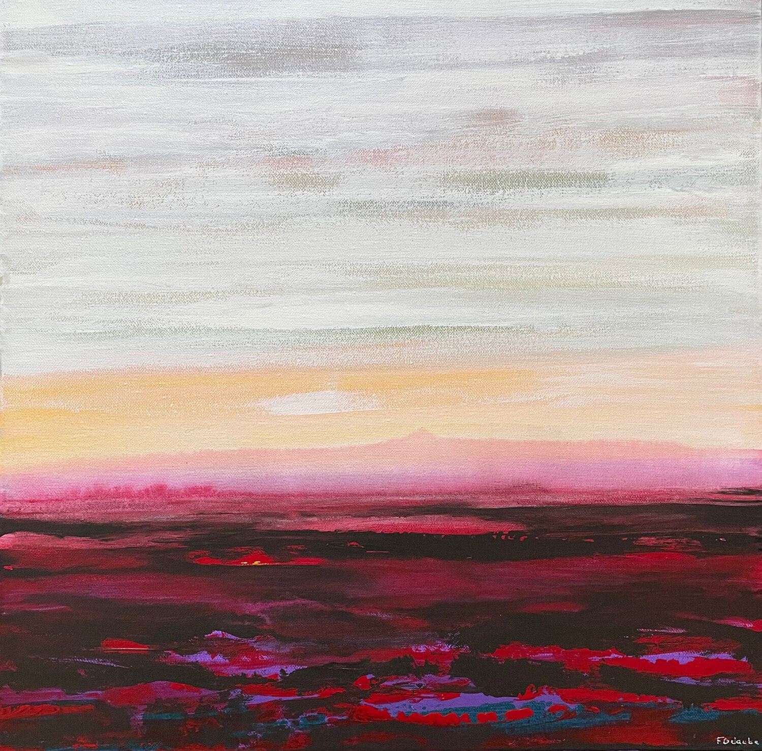 Paysage 4 fabien delaube Original painting for sale