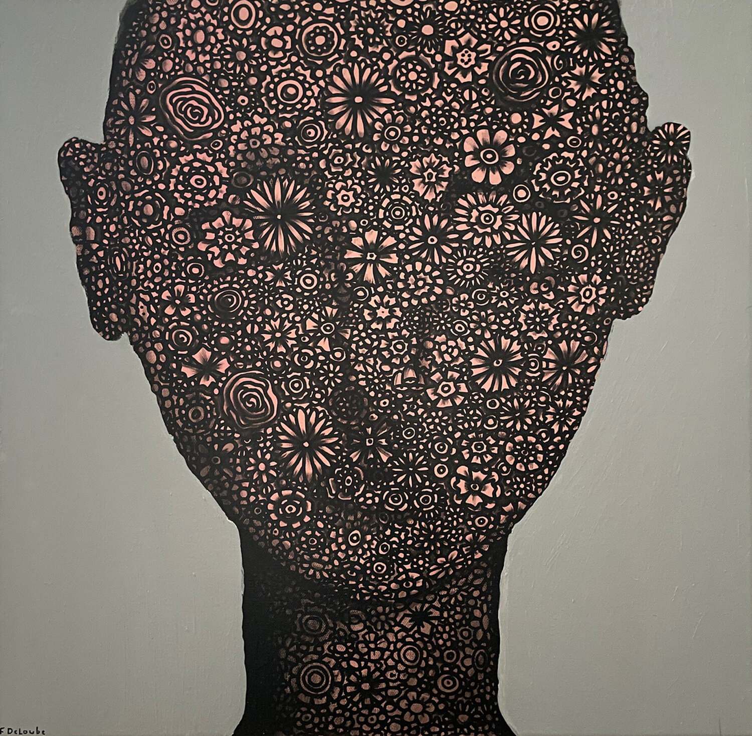 fleur 7 fabien delaube Original painting for sale