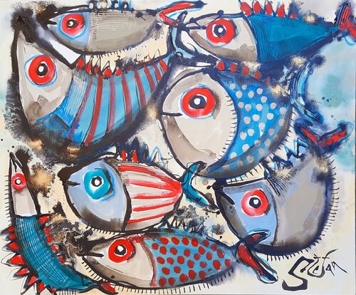 Diversity in harmony by Stefan Dimovski, Painting for Sale on Select