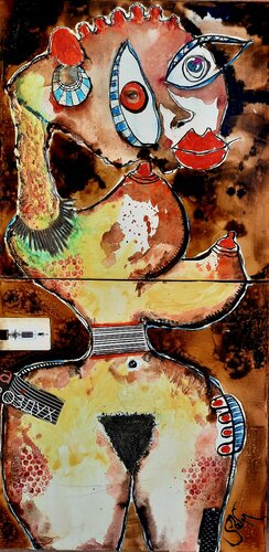 Muse by Stefan Dimovski, Painting for Sale on Select