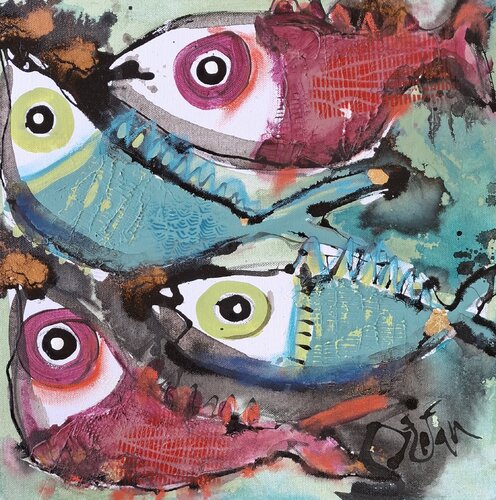 Happines by Stefan Dimovski, Painting for Sale on Select
