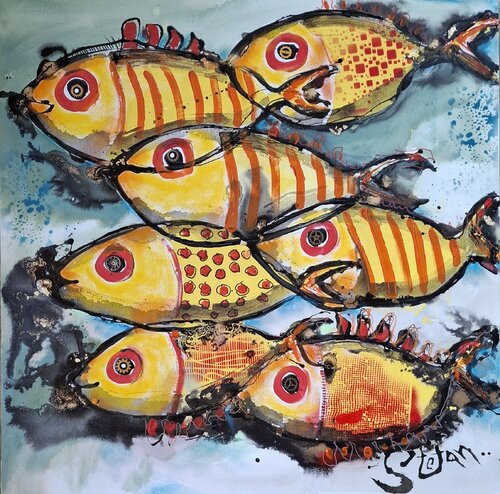 Summer heat by Stefan Dimovski, Painting for Sale on Select