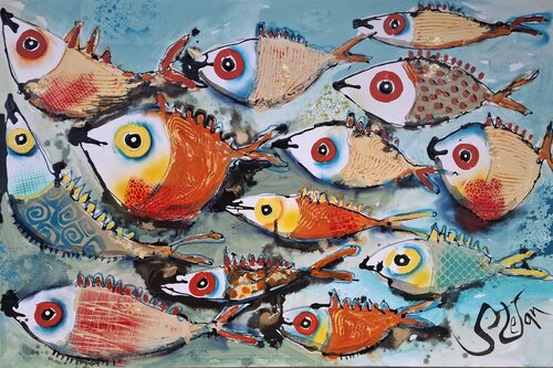 Together we are one by Stefan Dimovski, Painting for Sale on Select