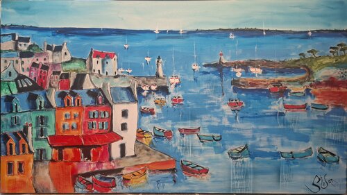 Sea landscape by Stefan Dimovski, Painting for Sale on Select