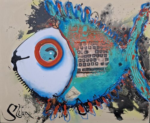 Blue sensation von Stefan Dimovski, Malerei kaufen auf Select