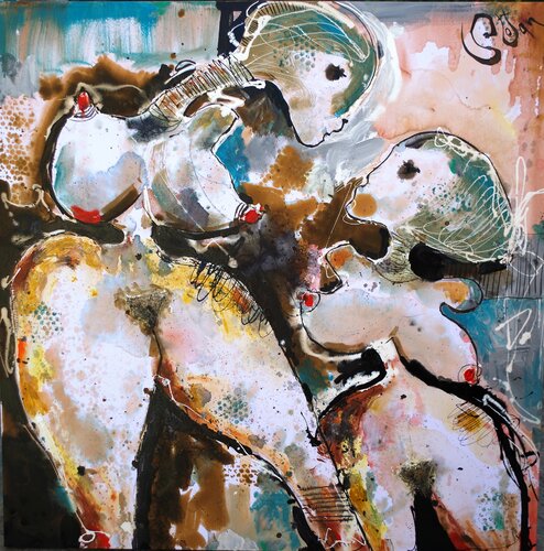 Conversation by Stefan Dimovski, Painting for Sale on Select