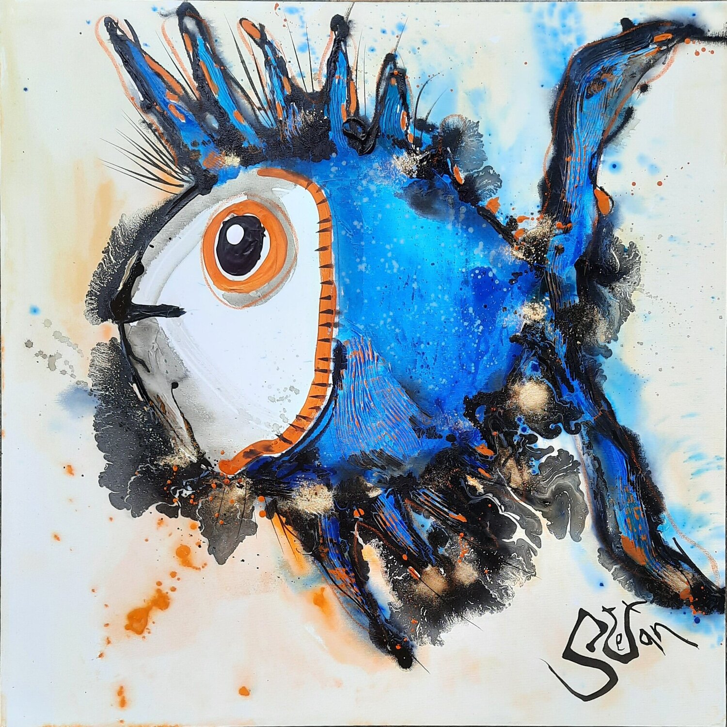 Blue Angel Stefan Dimovski Original painting for sale