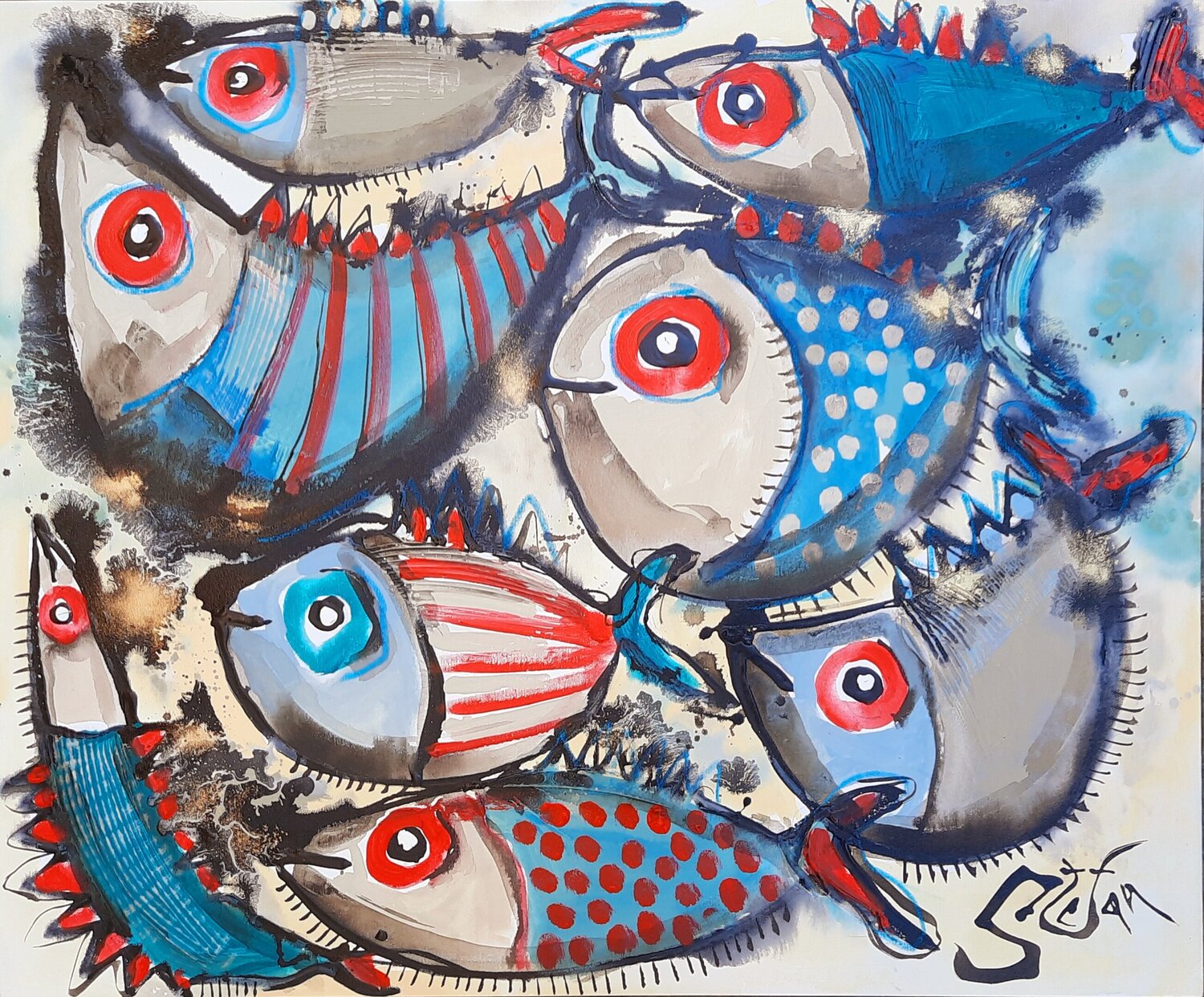 Diversity in harmony Stefan Dimovski Original painting for sale