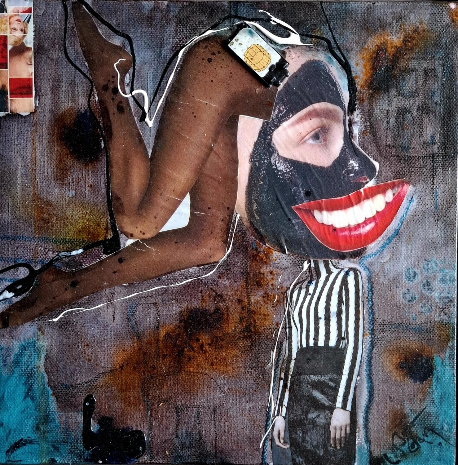 Female mask Stefan Dimovski Original painting for sale