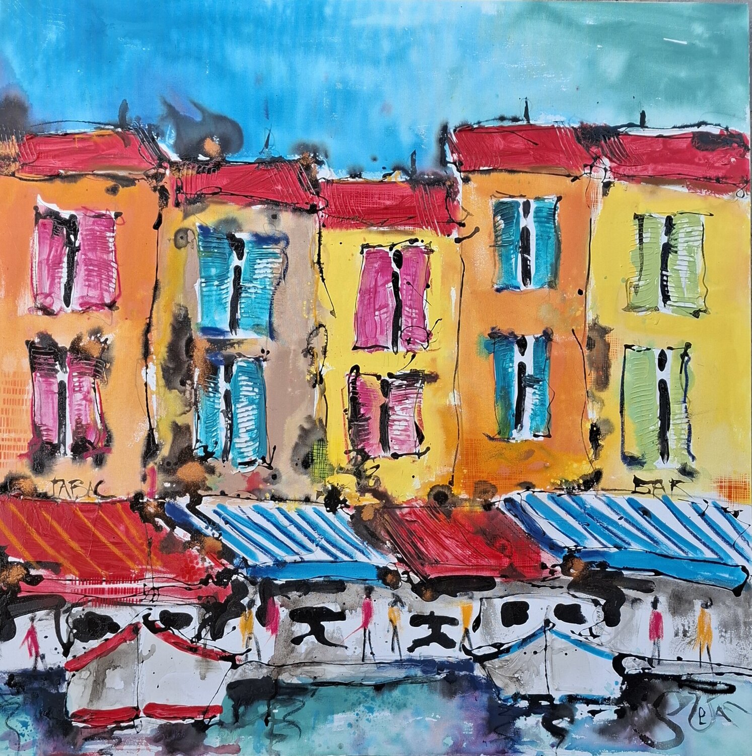 Saint Tropez Stefan Dimovski Original painting for sale