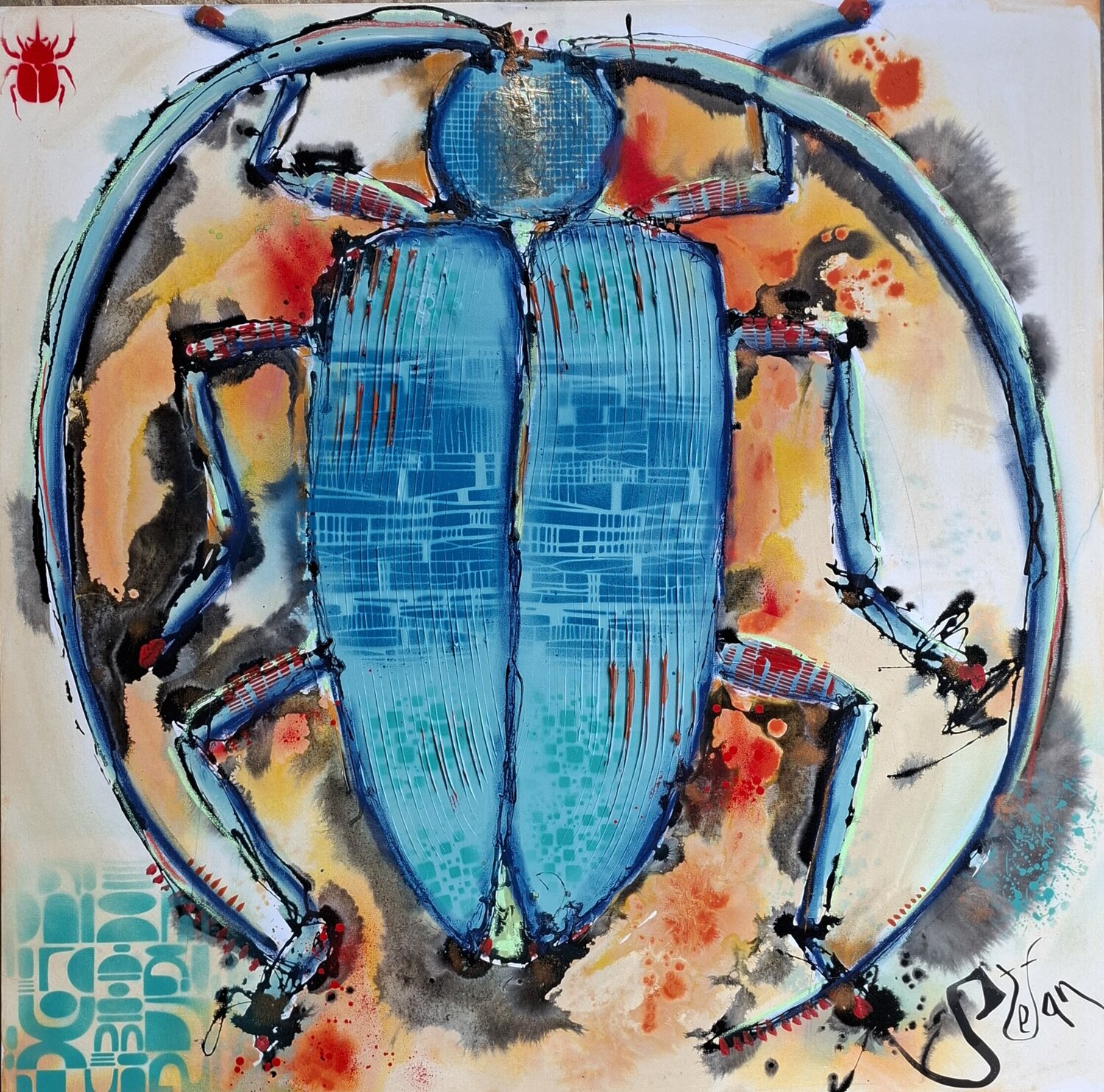 Blue sensation Stefan Dimovski Original painting for sale