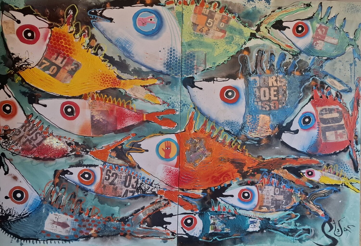 Maestro in blue Stefan Dimovski Original painting for sale