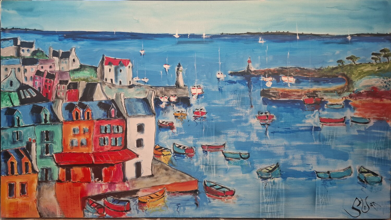Sea landscape Stefan Dimovski Original painting for sale