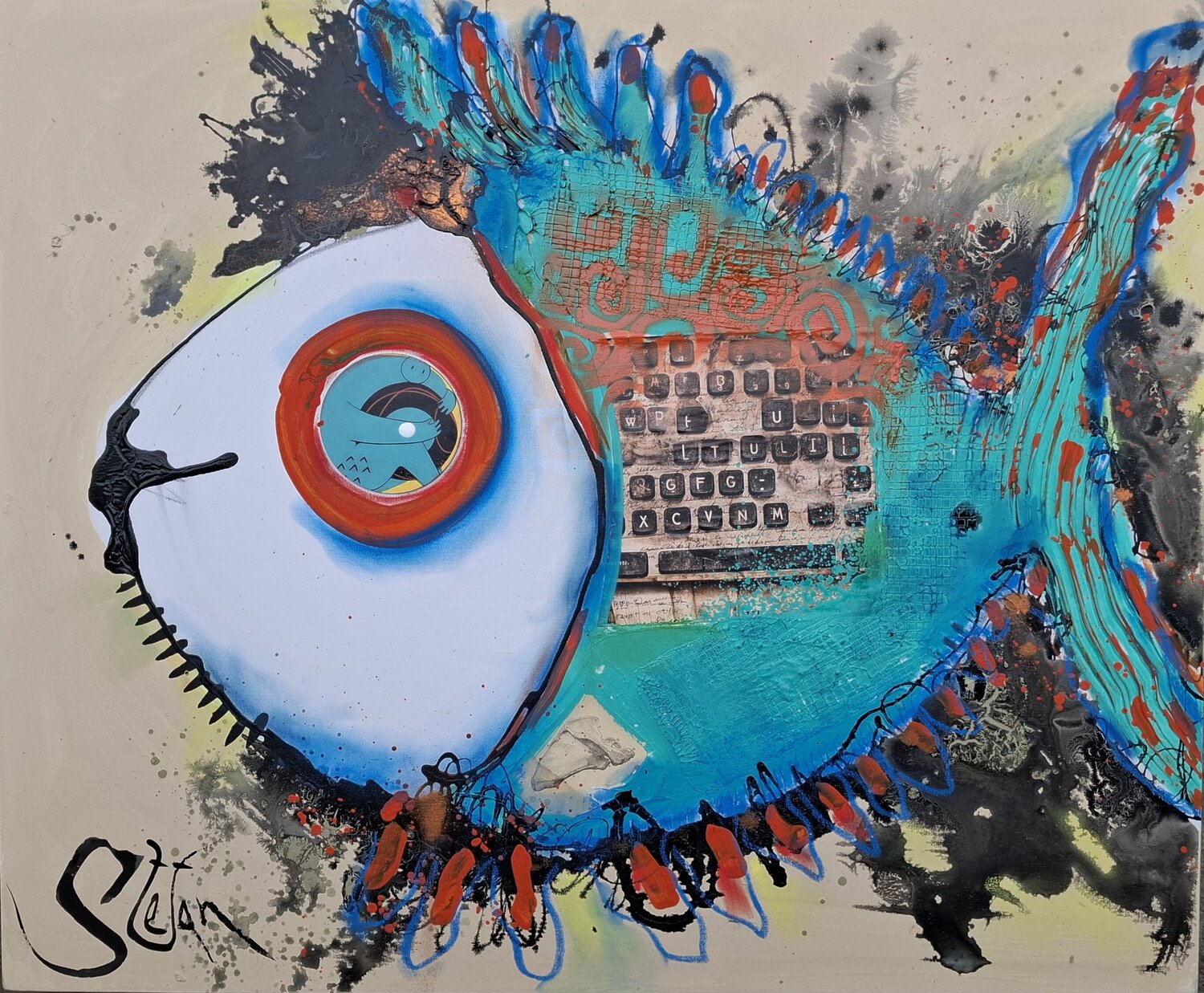Blue sensation Stefan Dimovski Originalgemälde zu verkaufen