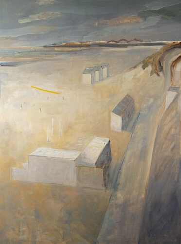 Beach volley par temps gris au portail by Bertrand De Miollis, Painting for Sale on Select