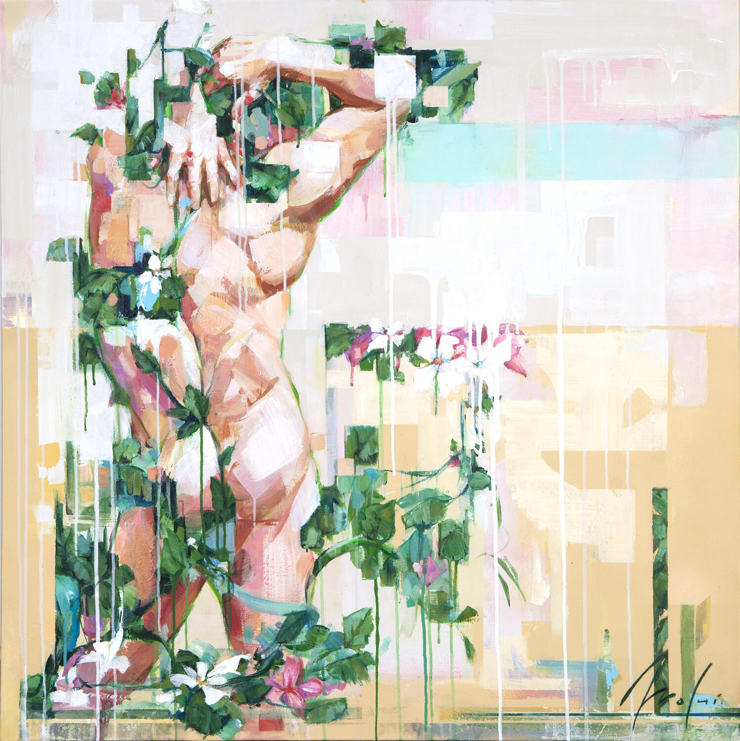 Hombre Florero Jordi Machí Original painting for sale
