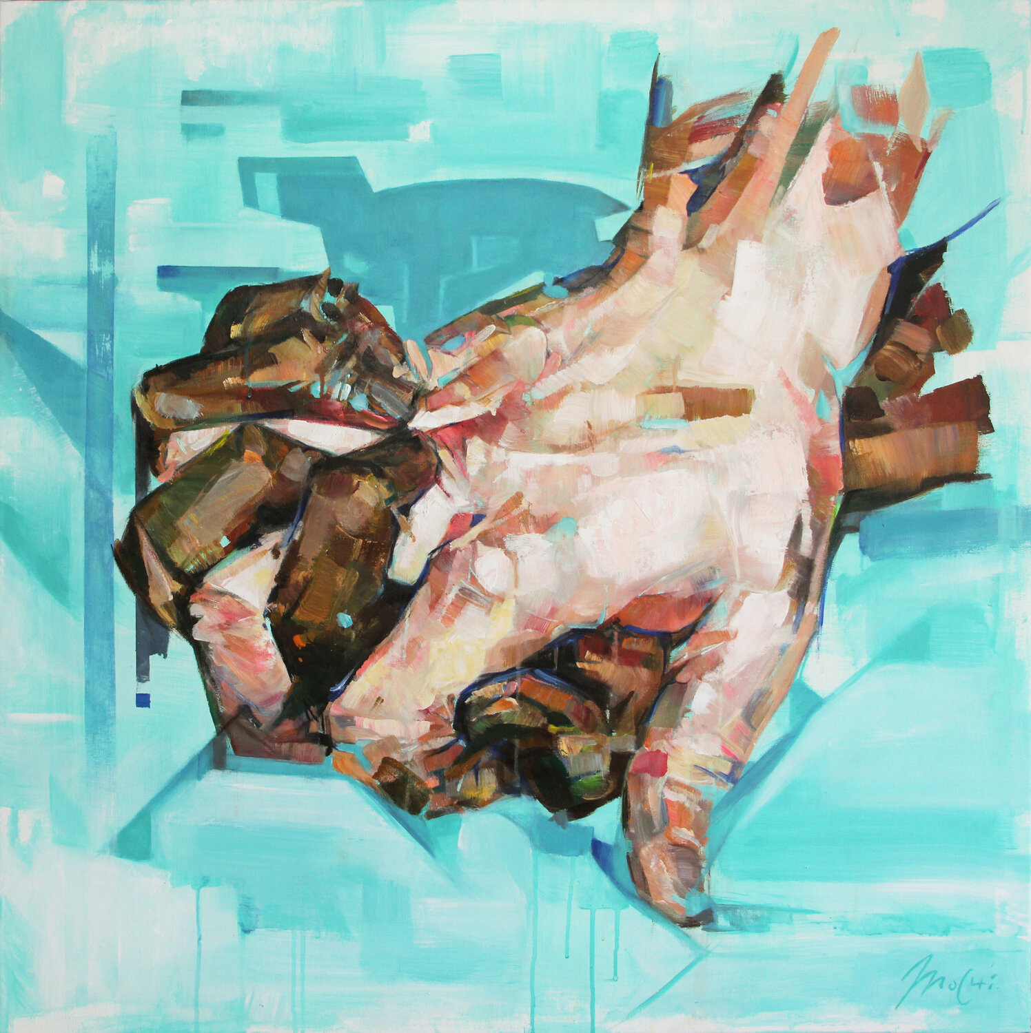 Interracial Jordi Machí Original painting for sale