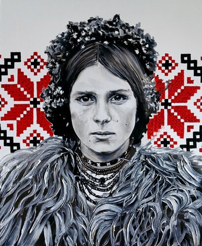 Ukrainian Bride by Valeria Radzievska, Painting for Sale on Select