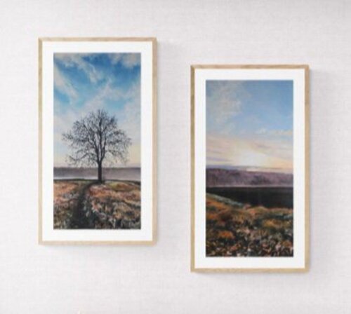 Windows: Morning Diptych von Valeria Radzievska, Malerei kaufen auf Select