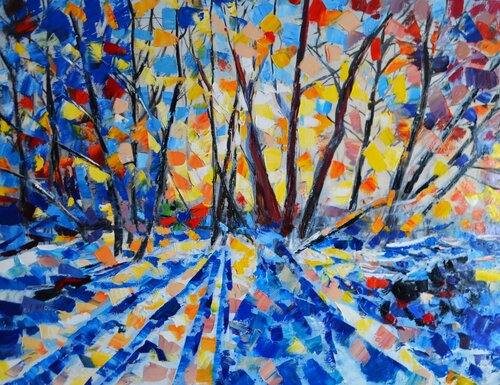 Winter Sun by Valeria Radzievska, Painting for Sale on Select