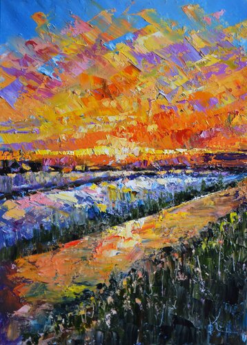 First Evening of Spring by Valeria Radzievska, Painting for Sale on Select