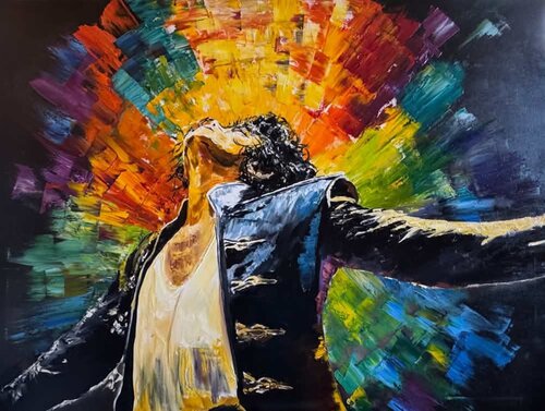 You are not alone: Michael Jackson by Valeria Radzievska, Painting for Sale on Select