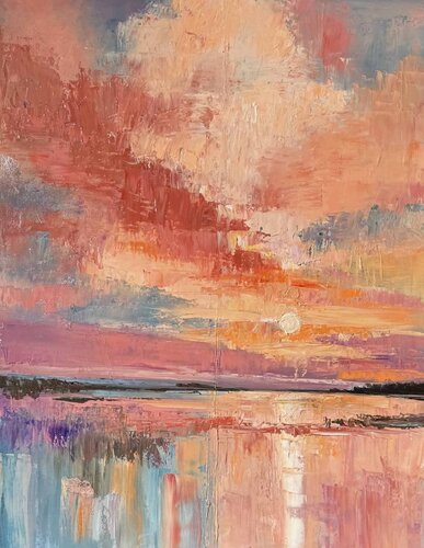 Pink Skies von Valeria Radzievska, Malerei kaufen auf Select