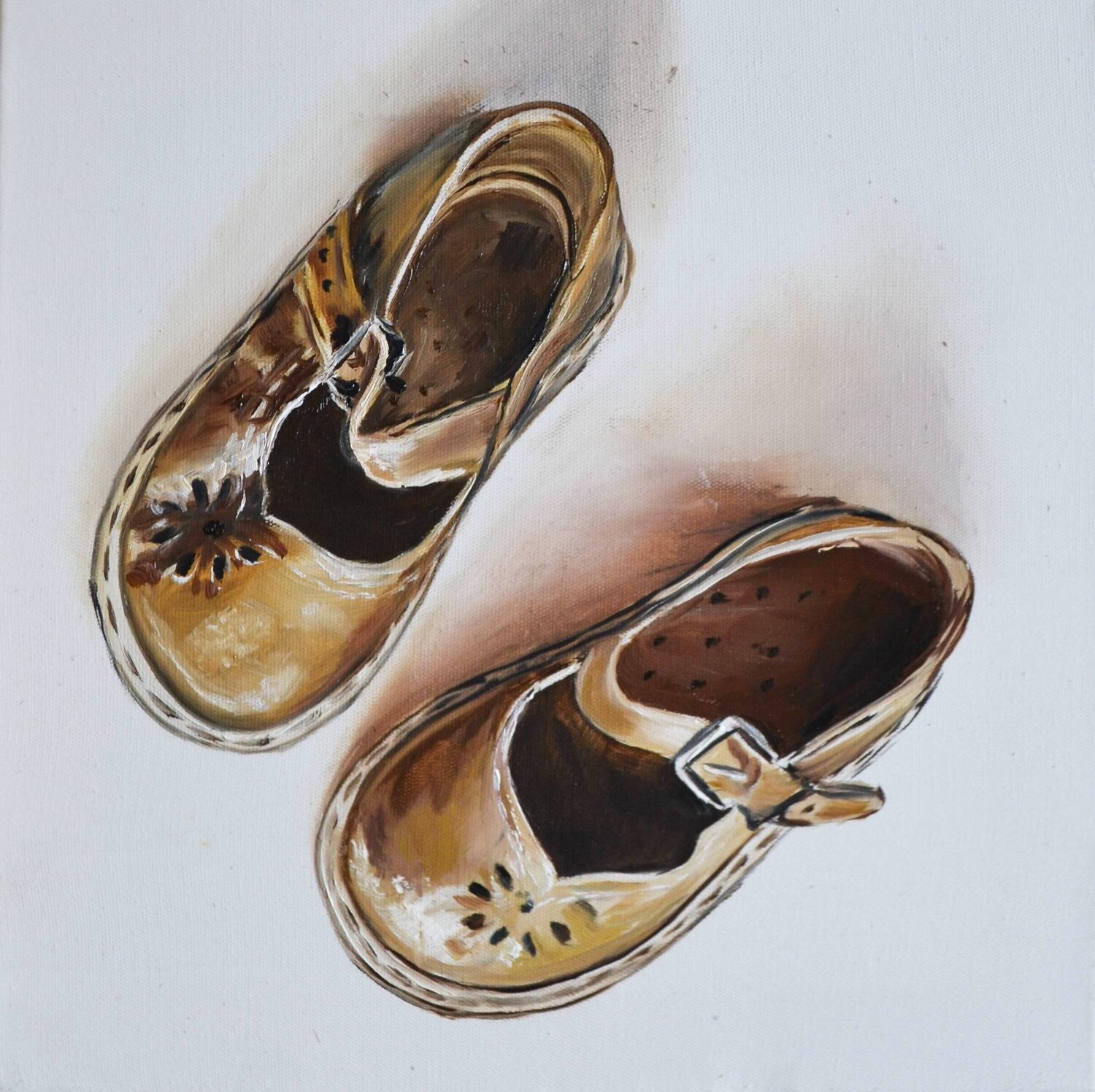 Sandals of my First Steps Valeria Radzievska Originalgemälde zu verkaufen