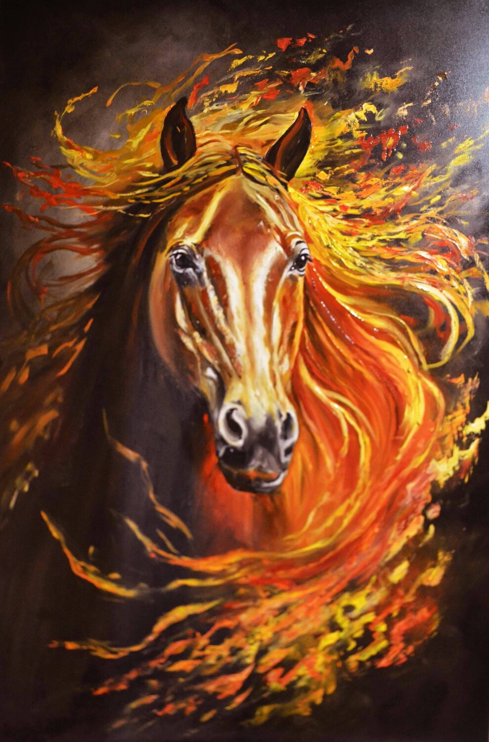 Fire Horse Valeria Radzievska Original painting for sale