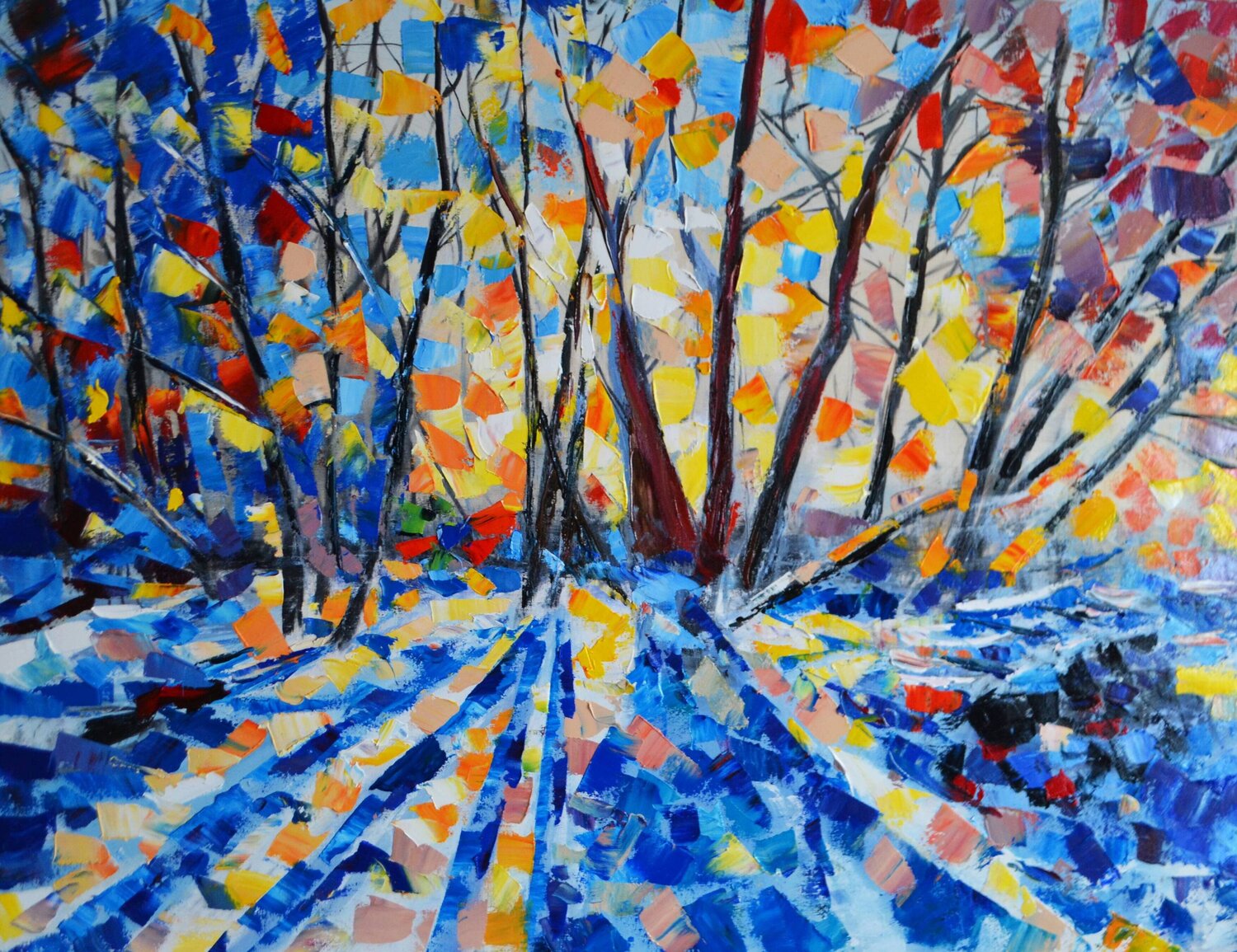 Winter Sun Valeria Radzievska Original painting for sale