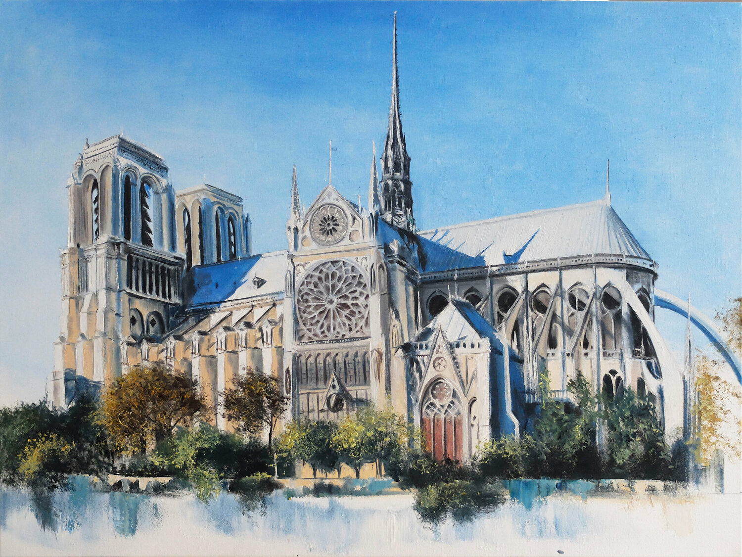 Notre Dame de Paris Valeria Radzievska Original painting for sale