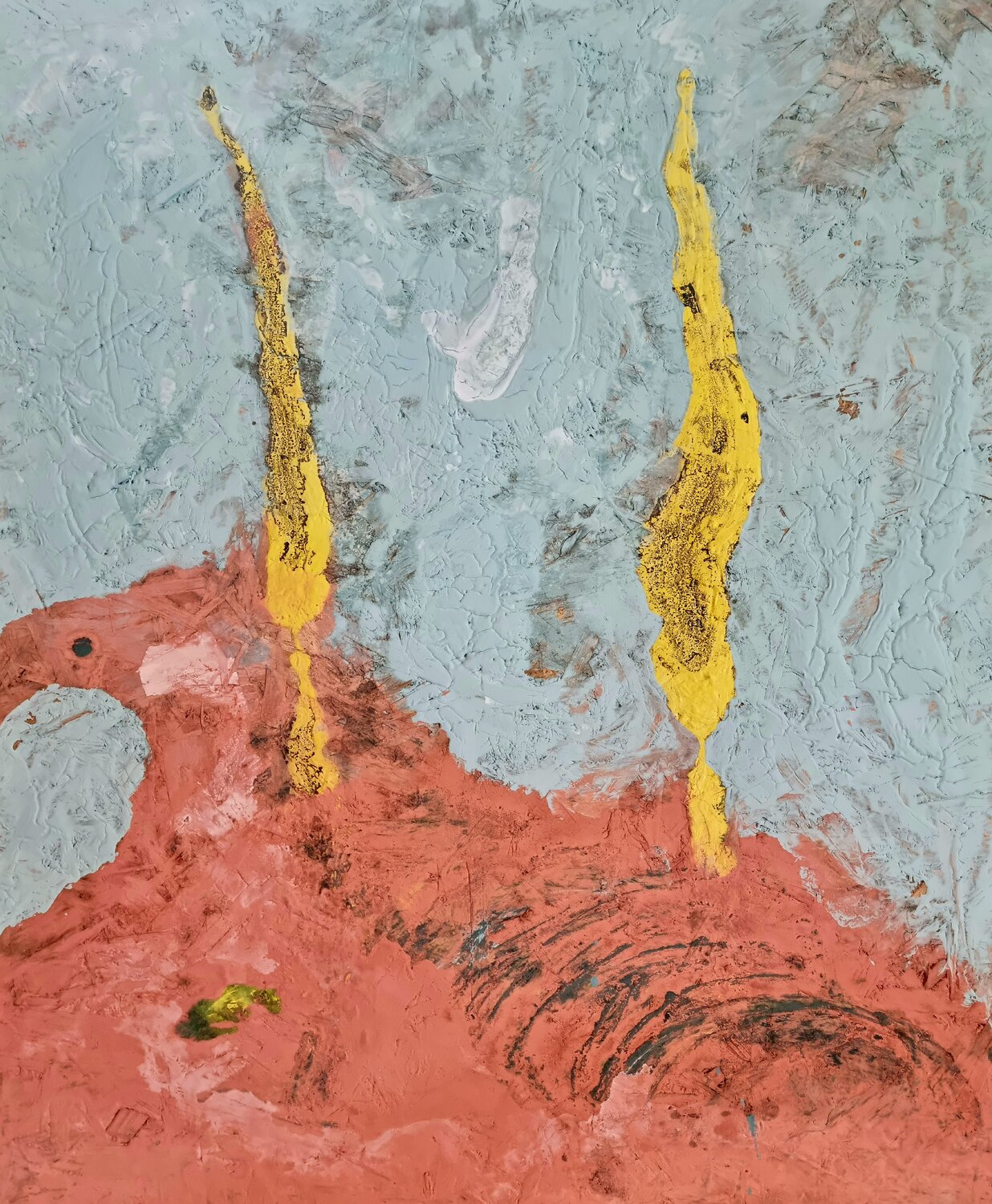 Two Yellow Trees Ted Barr Original painting for sale