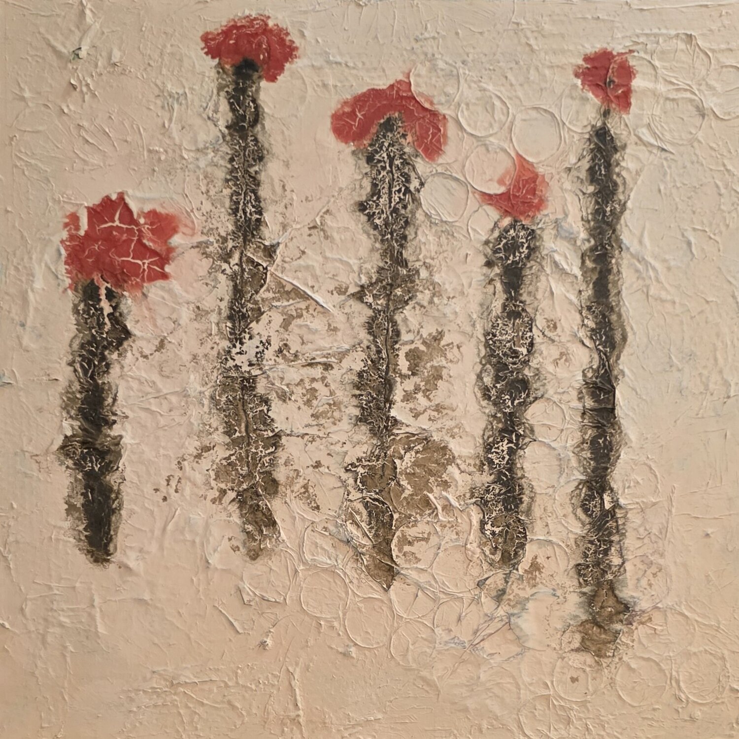 SuperNova Anemone Pink Ted Barr Original painting for sale
