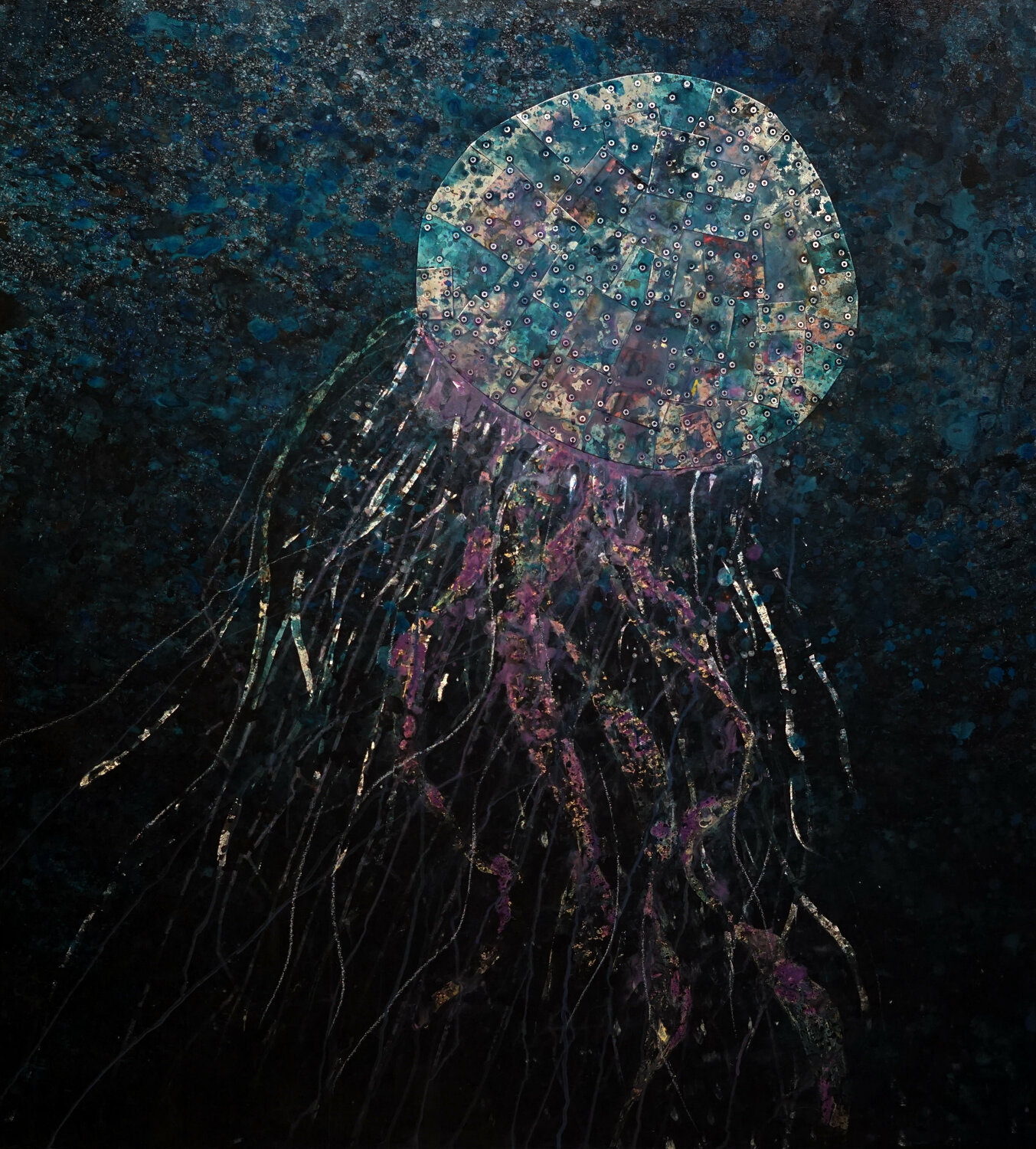 Jelly fish n°2 Lele De bonis Original painting for sale