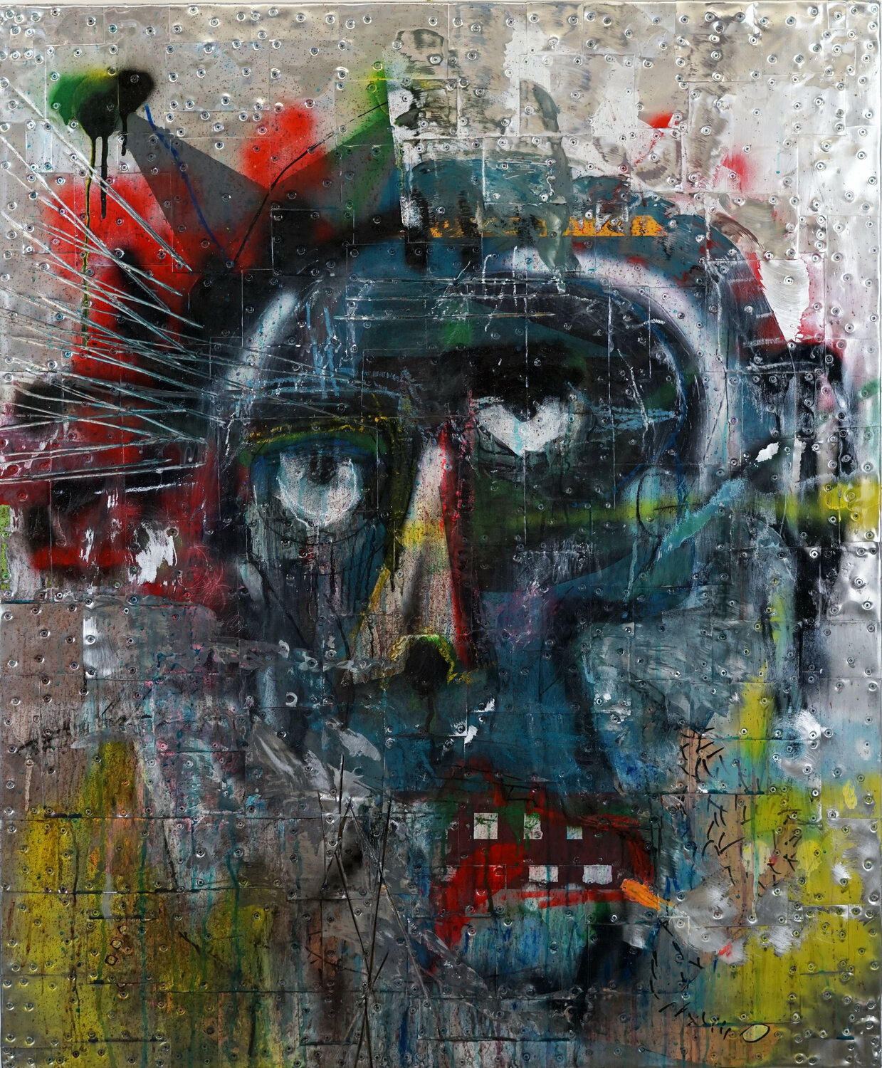 Thinking smoker on the toilet Lele De bonis Original painting for sale