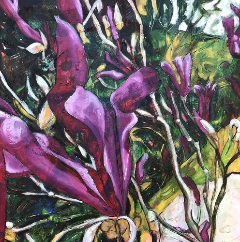 "Mes Magnolias" by Barbara Piatti, Painting for Sale on Select