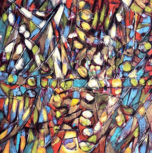 "Dancing Paillettes" by Barbara Piatti, Painting for Sale on Select