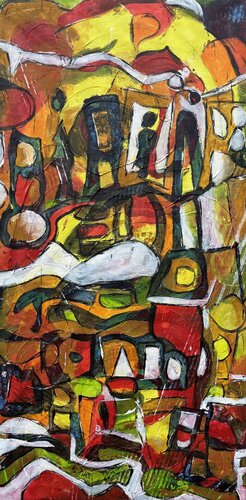 "Soleil intérieur"" by Barbara Piatti, Painting for Sale on Select