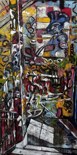 "Autorité fragmentée - Bicorne & Béton" by Barbara Piatti, Painting for Sale on Select