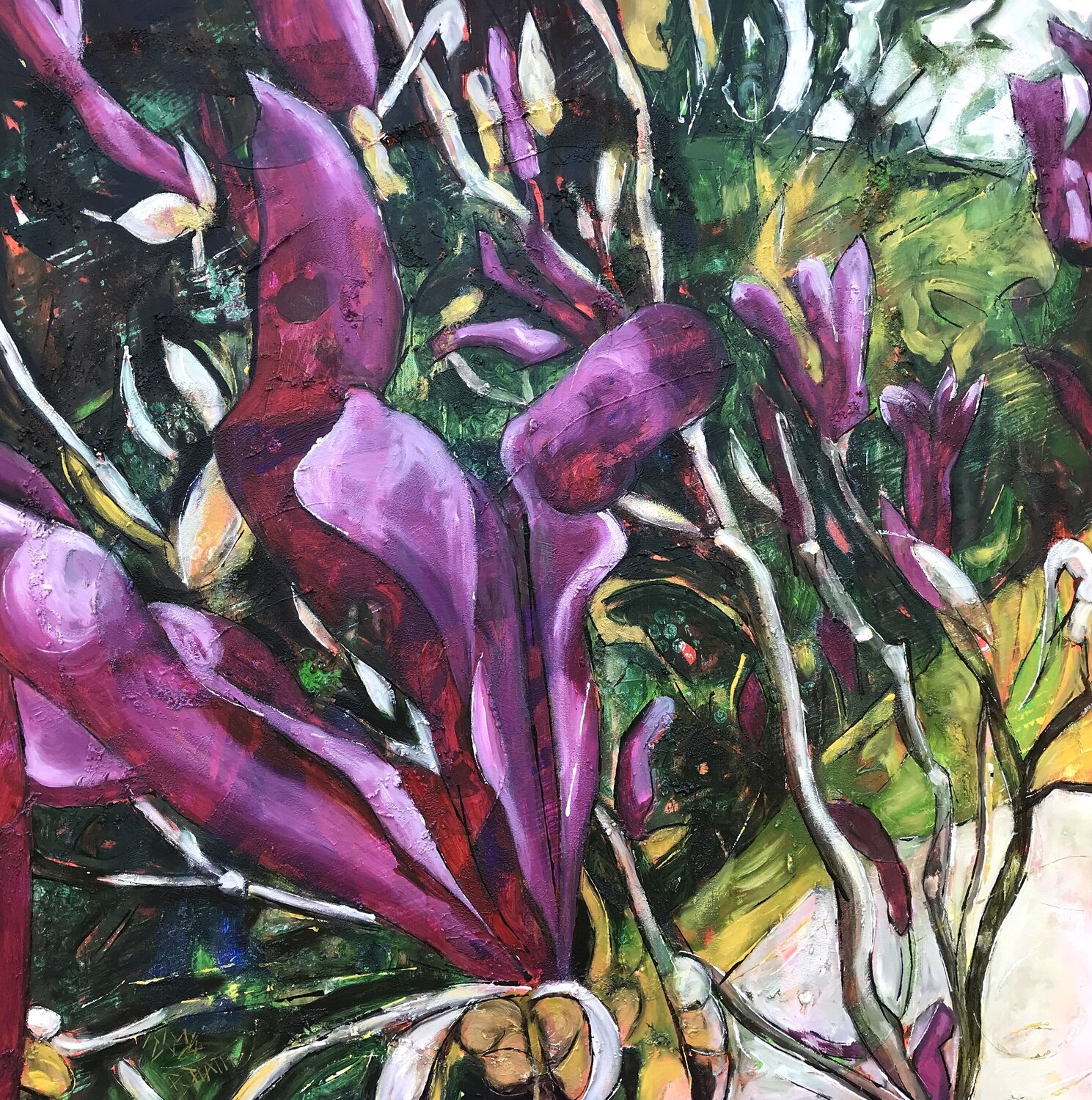 "Mes Magnolias" Barbara Piatti Original painting for sale