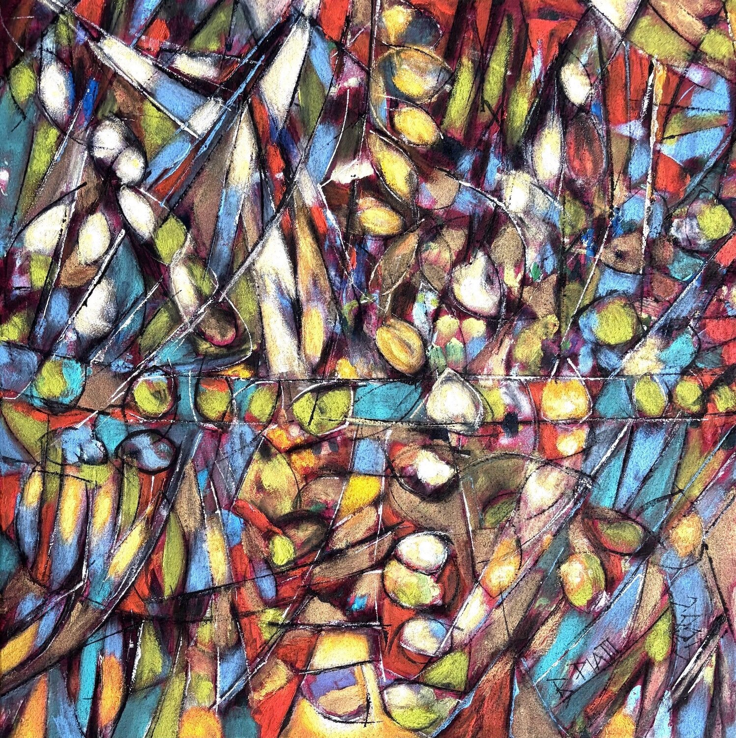 "Dancing Paillettes" Barbara Piatti Original painting for sale