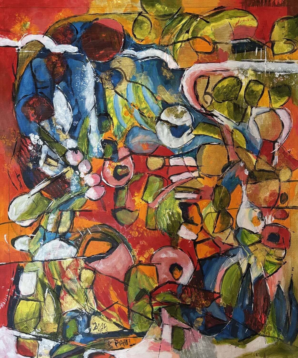 "Horizon solaire"" Barbara Piatti Original painting for sale