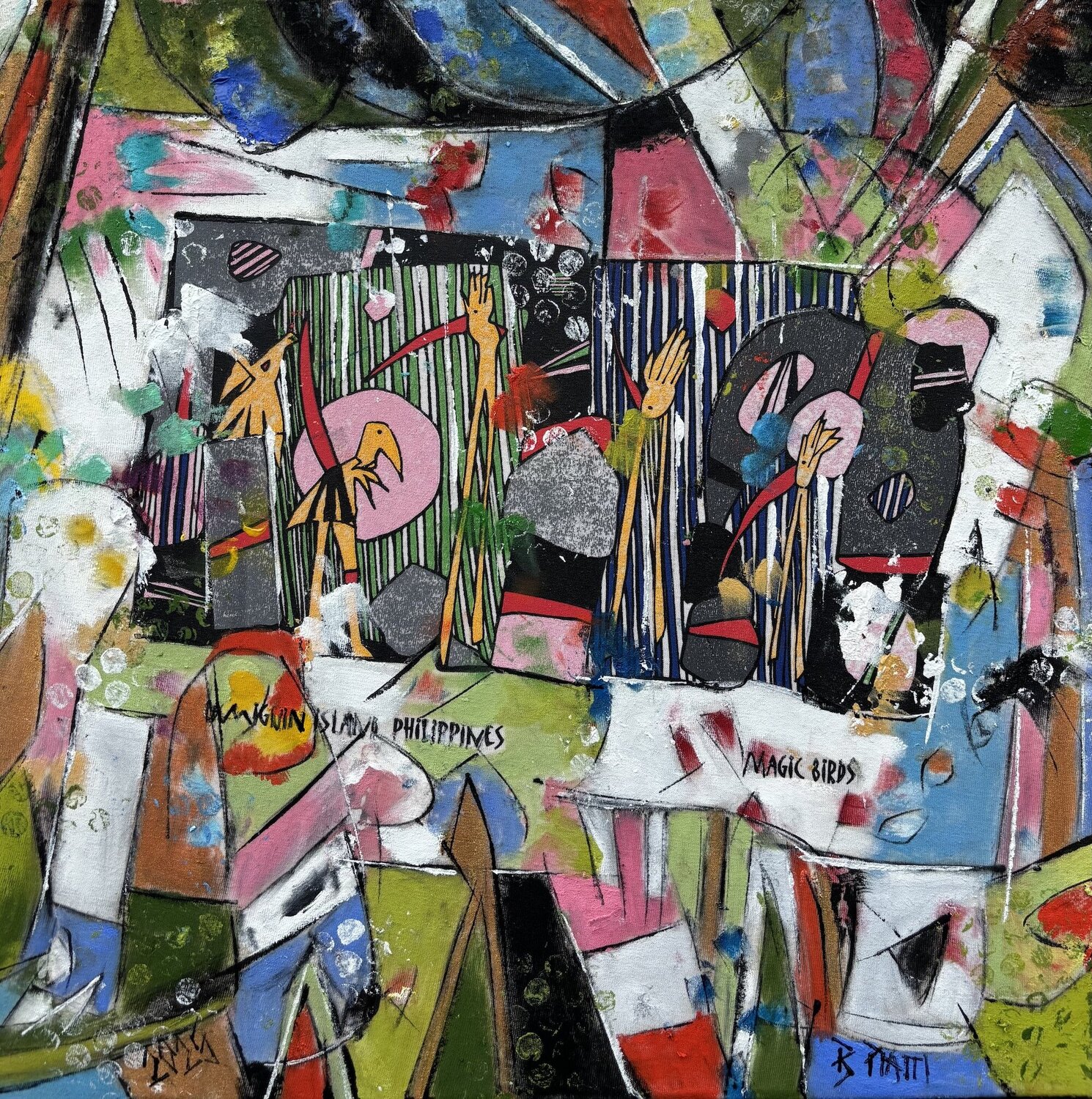 "Magic Birds" Barbara Piatti Original painting for sale