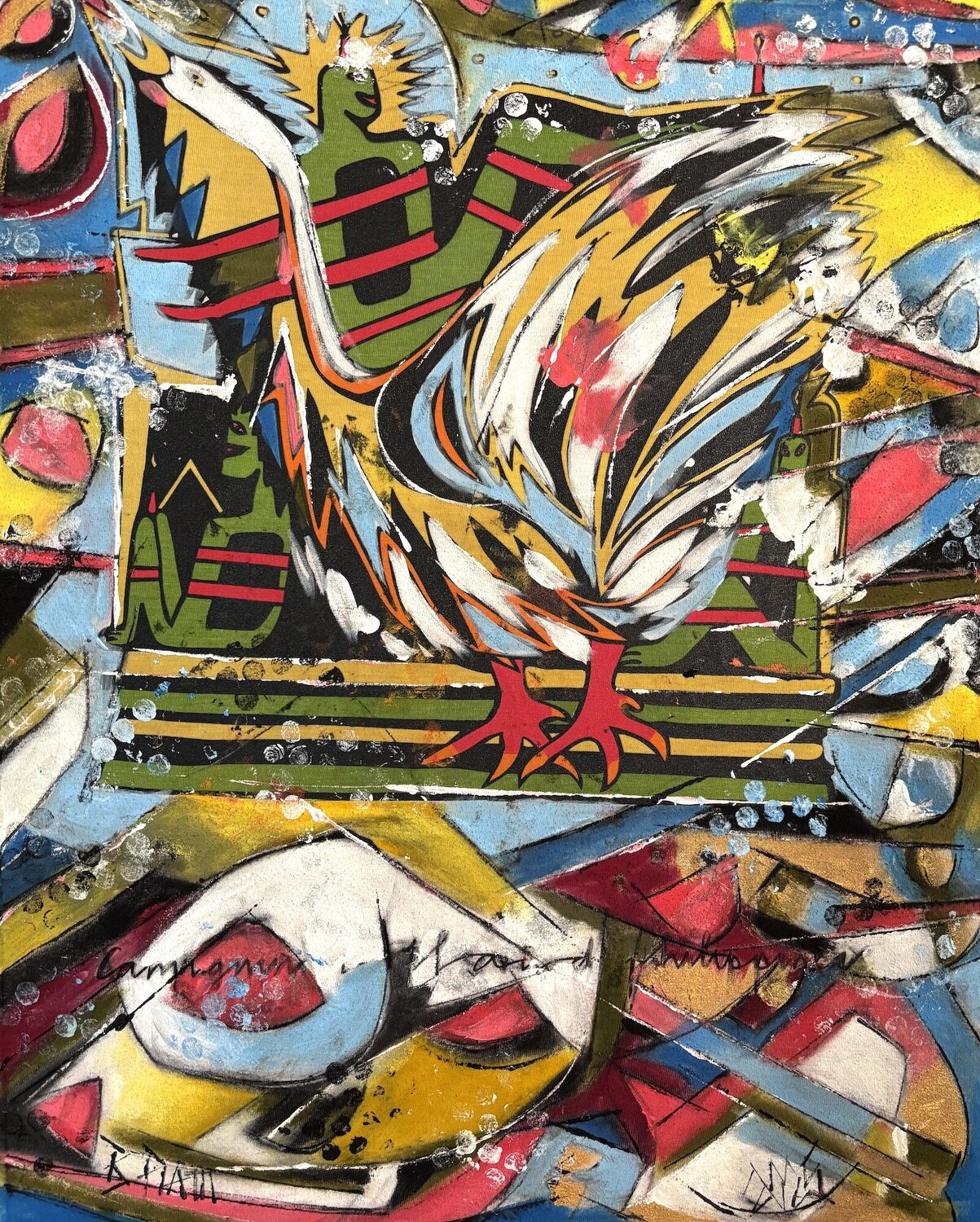 "Plumes de mémoire" Barbara Piatti Original painting for sale