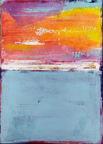 Sunset in the sea by aliz polgar, Painting for Sale on Select