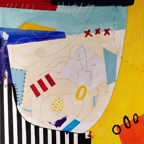 Meeting in the party by aliz polgar, Painting for Sale on Select